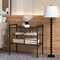 Costway Industrial Entryway Table 3-Tier Sofa Side Table with Removable Panel & Mesh Shelf